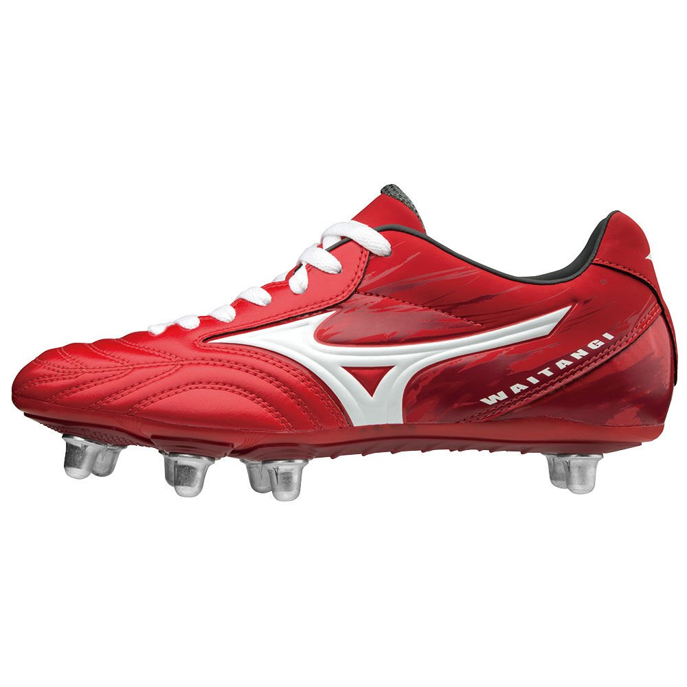 Botas Rugby Mizuno WAITANGI PS - Mulher - Vermelhas/Branco - YWZSI9082